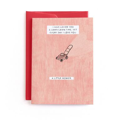 Minted Valentines Day Greeting Card A Little Mower