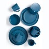 Lorren Home Trends Blue Stoneware Dinnerware Set, 16 Piece, Service for 4, Microwave and Dishwasher Safe - 2 of 4
