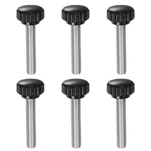 Unique Bargains Plastic Threaded Bolt Knurled Clamping Knob Thumb Screws 6 Pcs - 1 of 4