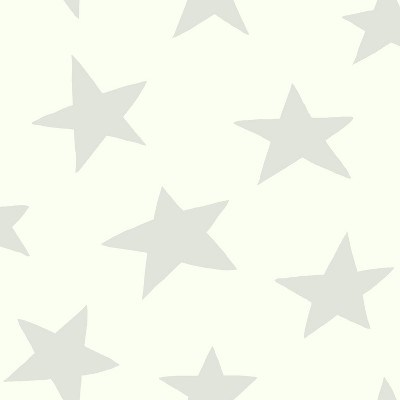 RoomMates Star Peel & Stick Wallpaper Gray