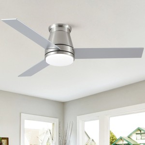 48"Wx48"D 3-speed Gray Fan With 3-Color Led Light,Indoor Ceiling Fan With Remote Control And 3 Blades -The Pop Home - 1 of 4