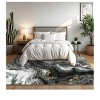 Black 5*7 Ft Modern Abstract Machine Washable Living Room Rug Non Slip Low Pile Colorful Area Rugs For Bedroom Stain Resistant Contemporary Soft Acce - 3 of 4