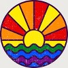 Design By Humans Summer LGBTQIA+ Pride Sunset Ocean By krobilad T-Shirt - 2 of 2