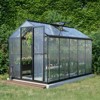 Aoodor Walk-in Greenhouse Polycarbonate Panel Hobby Greenhouses with Aluminum Frame Heavy Duty with 1 Vent Window & Lockable Door - 2 of 4