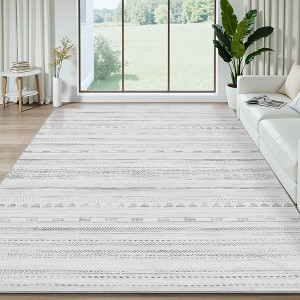 MontVoo Boho Minimalist Geometric Washable Rug - 1 of 4