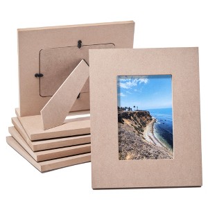 Bright Creations 6 Pack Unfinished Wood Picture Frames, Holds 4x6 Inch Photos for Classroom Decor, Painting, DIY Projects, 7.5x8x5 In - 1 of 4