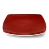 Gibson Home Soho Lounge 16 Piece Soft Square Stoneware Dinnerware Set in Red and White - 3 of 4