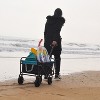 HTUTWOO Collapsible Wagon Cart, Beach Folding Wagon Cart, Lightweight, for Camping, Picnic, Pets, Fishing, Beach - 2 of 4