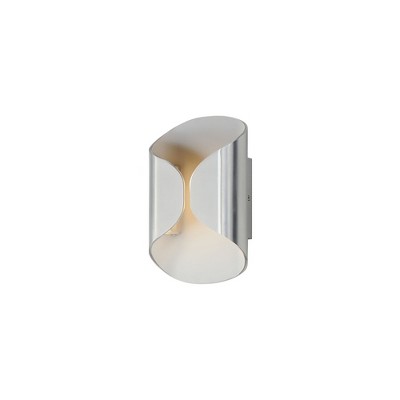 ET2 Lighting Folio 2 - Light Wall Light in  Satin Aluminum/White