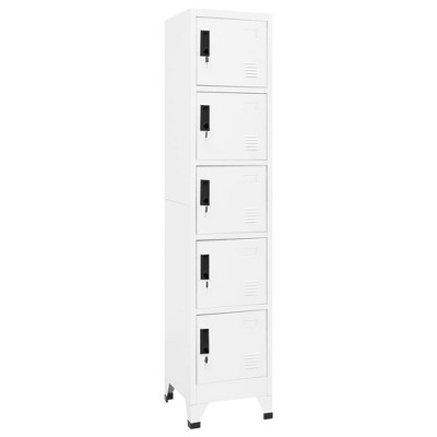VidaXL Locker Cabinet White 15 in.x15.7 in.x70.9 in. Steel