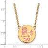 Black Bow Jewelry 14k Yellow Gold Plated Sterling Silver Phi Mu Greek Life Necklace 18 Inch - 3 of 4