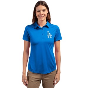 Los Angeles Dodgers Cutter & Buck Prospect Eco Textured Stretch Recycled Womens Short Sleeve Polo - 1 of 1