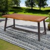 Coolbibila-Acacia Wood Dining Table,  Outdoor Table That Resistant To Weather And Water, Rectangular Dining Table With 71 Inch Long - 2 of 4