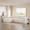 MAYEERTY 104 in Plush Fleece Convertible Sofa, Compressed Zero-Assembly Modular Beige Living Room Sofa - 4 of 4
