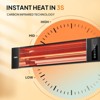 ROVSUN 1500W Outdoor Electric Heater, Patio Wall Mounted Heater, 3 Adjustable Modes, 3s Instant Heating for Indoor Outdoor Backyard Garage - 3 of 4