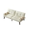 Sofa bed, convertible sofa bed with adjustable backrest and detachable armrests, modern sofa for small living rooms and offices - 3 of 4