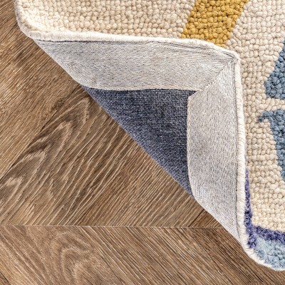Bohemian Brilliance Hand Tufted Multicolor Wool Geometric Rug 8' x 10'