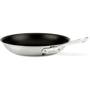 All-Clad D5 5-Ply Brushed Stainless Steel Fry Pan 12 Inch Induction Oven Broiler Safe 500F Pots and Pans, Cookware Silver - 1 of 3