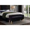 Meridian Furniture,Audrey Velvet Bench - 2 of 4