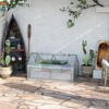 CAVINAS 6'x 3' Galvanized Raised Garden Bed with Mini PVC Greenhouse Cover Garden Sheds with Roll-Up Windows - 2 of 4