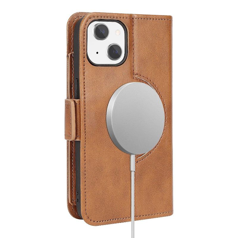 SaharaCase Folio Wallet MagSafe Phone Case for iPhone 15 Shock Absorbing Brown (CP00446), 2 of 9