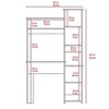 NicBex Home Office Desk 38.7" W Modern Writing Desk with 5-Tier Open Storage Bookshelves and Wooden Frame for Office, Study, Living Room - 4 of 4