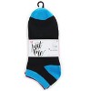 Memoi Women's 6 Pair Pack Neon Tipped Low Cut Socks Black Multi 9-11 - 2 of 3