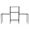 Syemin Utility Storage Shelves Heavy-Duty Storage Rack, Garage Adjustable Metal Shelf, Heavy Duty Industrial Shelves, Black, 21.3"*11.4"*59.1" - 2 of 4