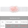 INSPIRE CHIC Women's Large Chiffon Rose Double-Flower Elastic Stretch Wide Corset Waist Belt 1 Pc - 4 of 4