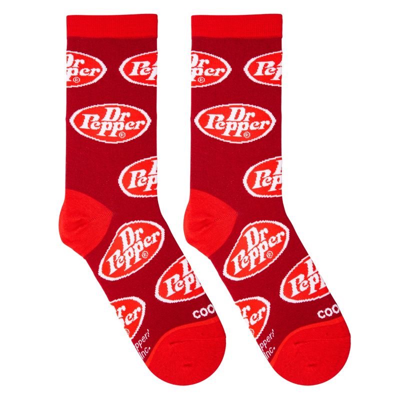 Cool Socks, Dr. Pepper Fun Retro Print Novelty Gift Socks for Men & Women Sizes, 5 of 6