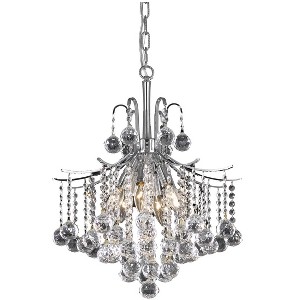 Elegant Lighting Amelia Collection Pendant D17in H20in Lt:6 Chrome Finish - 1 of 2