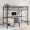 Twin Size Loft Bed with Desk and Shelf for Bedroom - 2 of 4