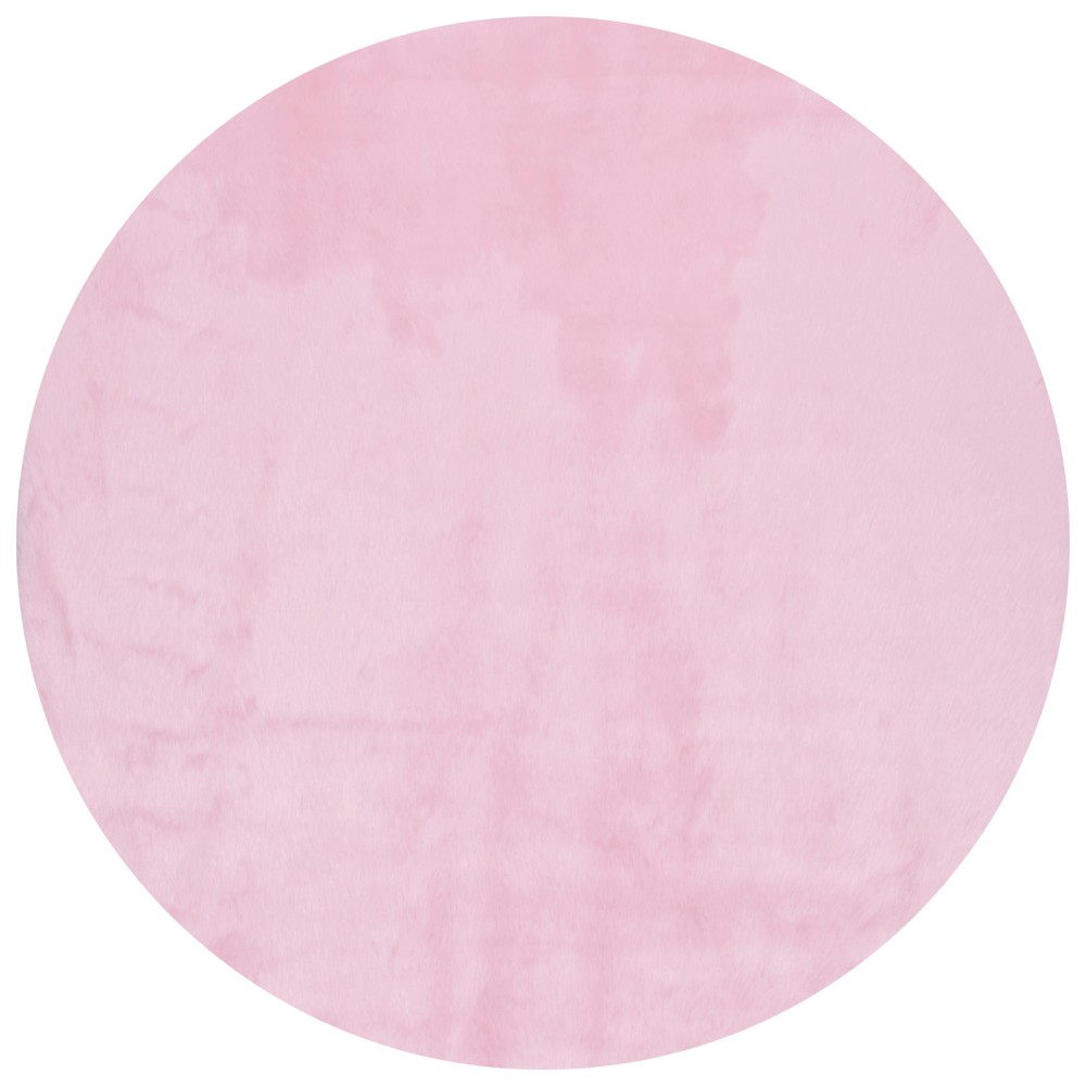 5' Solid Loomed Round Area Rug Pink - nuLOOM
