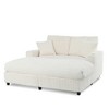 GDFStudio Alkrista 64"W Oversized Corduroy Upholstered Chaise Lounge Chair with Power Outlet and USB Ports - 4 of 4