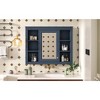 MaseiKar 35'' x 27.5'' Wall Mounted Bathroom Storage Cabinet, Modern Bathroom Wall Cabinet with Mirror, Mirror Cabinet with 6 Open Shelves - 2 of 4