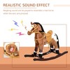 Mshliw Plush Ride-On Rocking Horse Chair Toy for Kids, Soft Saddle with Realistic Sounds, Metal Frame Rocker for Toddlers Ages 3+, Halloween gift - 4 of 4