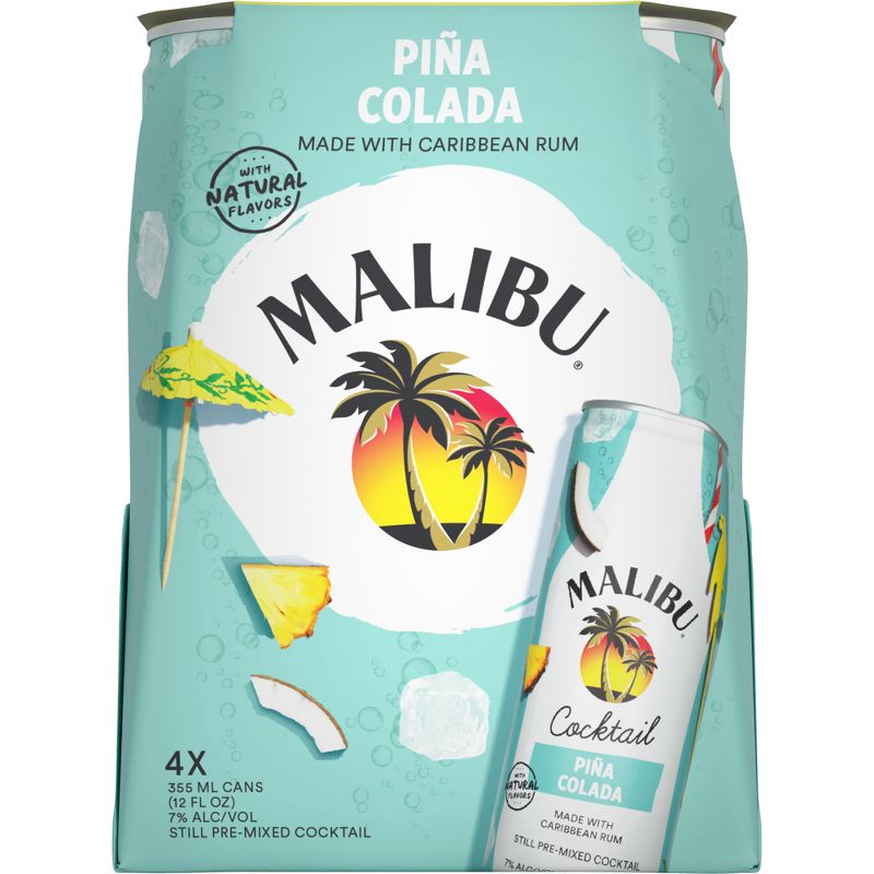 Malibu Pina Colada 4pk/355ml Cans, 1 of 6