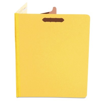 UNIVERSAL Pressboard Classification Folders Letter Four-Section Yellow 10/Box 10204