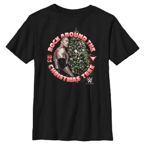 Boys WWE Rock Around the Christmas Tree T Shirt - 1 of 4