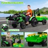 3 in 1 Kids 24V Ride On Tractor, Excavator & Bulldozer, Electric Vehicle w/Trailer, Digger, Shovel Bucket - 3 of 4