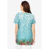 Woman Within Plus Size Short Sleeve Watercolor Tunic - 3 of 4