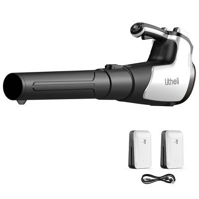 Litheli 2x20V 4Amp U20 Cordless Brushless Battery Powered Leaf Blower: 560CFM, 112 MPH, 4.0Ah Battery, No Assembly Required
