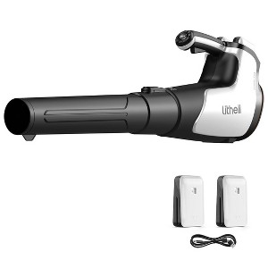 Litheli 2x20V 4Amp U20 Cordless Brushless Battery Powered Leaf Blower: 560CFM, 112 MPH, 4.0Ah Battery, No Assembly Required - 1 of 2