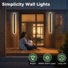YANSUN 47 in. Black 1-Light Modern Integrated LED Outdoor Wall Light, Waterproof Porch Lantern Sconce for Garden - 2 of 4