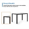 CIPACHO 5 Pieces  Dining Table Set for 4,Kitchen Room Tempered Glass Dining Table ,4 Faux Leather Chairs ,Black - 3 of 4
