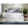 AFI Furnishings Richmond Queen Traditional Bed with Matching Footboard and Turbo Charger in White - 3 of 4