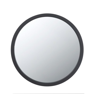 DOMETOUR 20" x 20" Circle Wall Mirror with Wooden Frame, Wall Mirror for Living Room, Dining Room, Foyer, Bathroom, Office