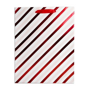 Large Portrait Diagonal Striped Gift Bag - Bullseye's Playground™ - 1 of 3