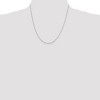 Black Bow Jewelry 1.25mm Sterling Silver Solid Loose Rope Chain Necklace - 3 of 4