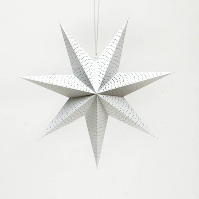TopComfy Decorative Object Handmade Paper Star Elegant Holiday Decor for Festive Spaces, White, 18.1"*1"*18.1"